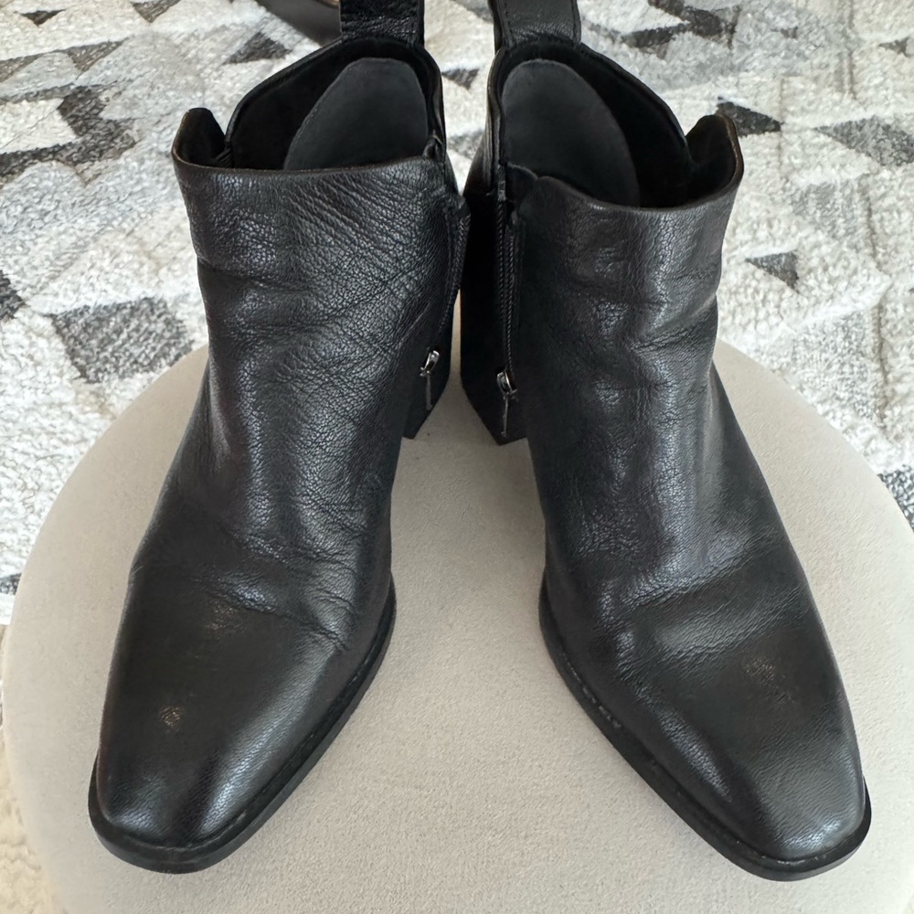 Vionic Leather Stylish Boots -  2 1/2 inch block heal